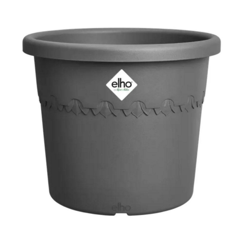 Visuel 2 du produit Pot en plastique recyclé gris anthracite Elho Algarve Cilindro - Ø 48 x H 40 cm