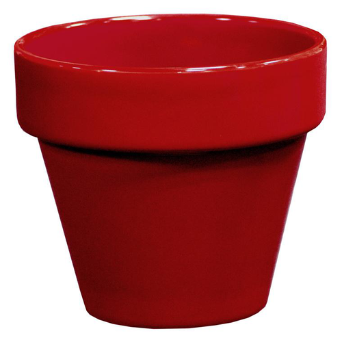 Visuel 1 du produit Pot horticole émaillé grenat Decolines - Ø 10 x H 10 cm