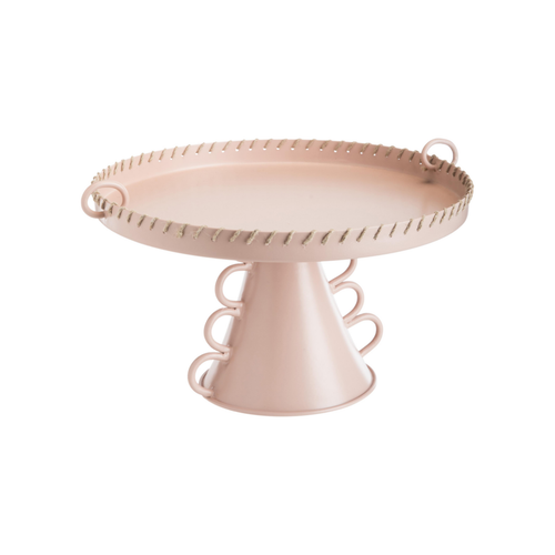 Visuel 1 du produit Plat sur pied en métal et fils d’acier nude mat - Ø 30,5 x H 17,5 cm