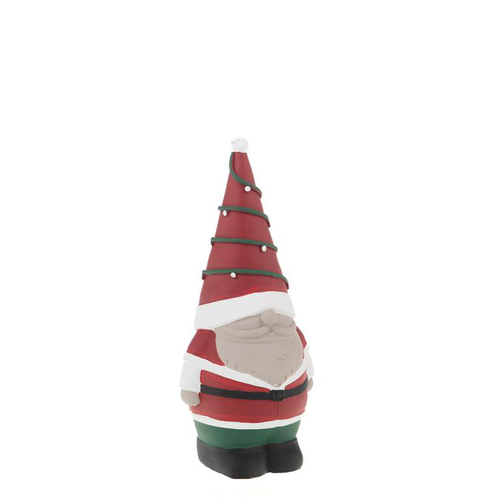 Visuel 1 du produit Figurine décorative gnome santa coloris rouge en polyrésine - 11 x 29 x 10 cm