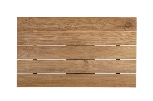 Visuel 12 du produit Table avec allonges Capucine coloris bois en aluminium et teck - 253/319/384 x 110 cm