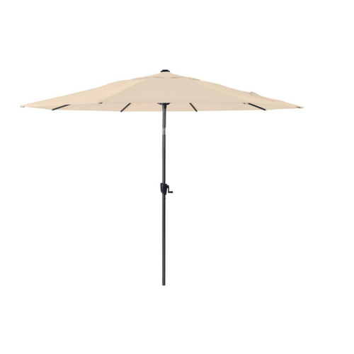 Visuel 1 du produit Parasol droit en aluminium à manivelle inclinable couleur écru Proloisirs - ø 350 cm