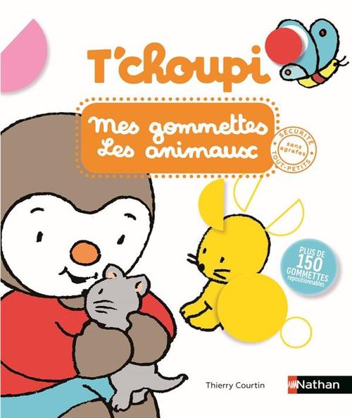 Visuel 1 du produit Livre autocollants "T’choupi - mes gommettes : les animaux" aux Éditions Nathan