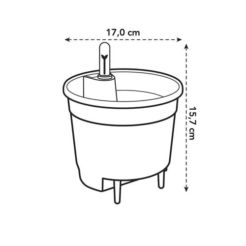 Visuel 12 du produit Insert auto-arrosant pour CP18 coloris noir en plastique injecté Elho - Ø 17 x 16 cm