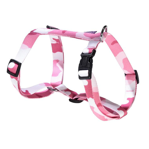 Visuel 1 du produit Harnais pour chien en nylon coloris rose Bobby Camouflage - Taille L