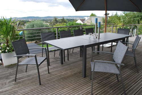 Visuel 7 du produit Fauteuil de jardin en aluminium textilène Creador Faro