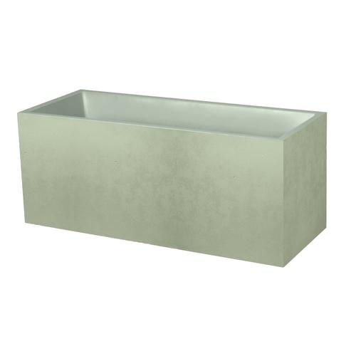 Visuel 1 du produit Jardinière en plastique coloris vert amande Poetic Basalt - 99,5 x 39,5 x 43,5 cm