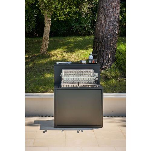 Visuel 8 du produit Support grill fermé en acier noir forme comptoir de bar Forge Adour - 90 x 97,2 x 112,5 cm