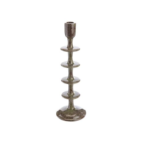 Visuel 1 du produit Chandelier à 4 cercles en aluminium brun émaillé - Ø 10,5 x H 32 cm