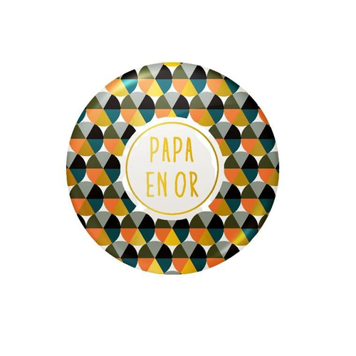 Visuel 1 du produit Magnet papa en or Cartesdart - 5,6 x 5,6 cm