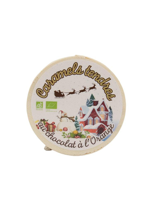 Visuel 1 du produit Mini boite bois caramel chocolat orange bio Maison Armorine - 40 g