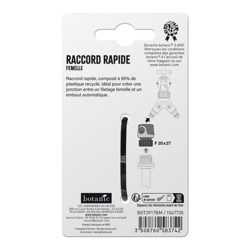 Visuel 2 du produit Raccord rapide femelle botanic® Ø 20 x 27 mm