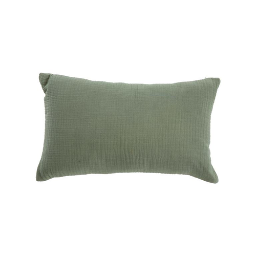 Visuel 1 du produit Coussin en gaze de coton vert - 50 x 30 cm