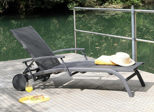 Visuel 2 du produit Bain de soleil élégance en aluminium, graphite - PROLOISIRS BBM