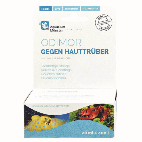 Visuel 1 du produit Médicament contre les protozoaires pour aquarium Dewerse Odimor Velours - 20 ml