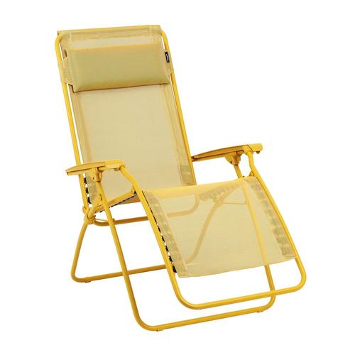 Visuel 1 du produit Chaise longue pliante Relax R CLIP colorblock Lafuma Batyline® coloris jaune en métal - 68 x 88 x 115 cm