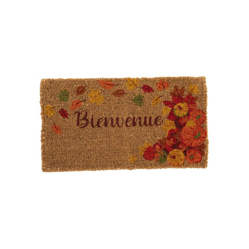 Visuel 1 du produit Paillasson en fibre de coco motif citrouilles message Bienvenue - 72 x 40 cm