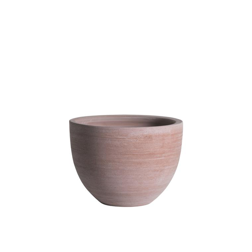 Visuel 1 du produit pot Cuvier bas contemporain en terre claire H 37 x Ø 50 cm