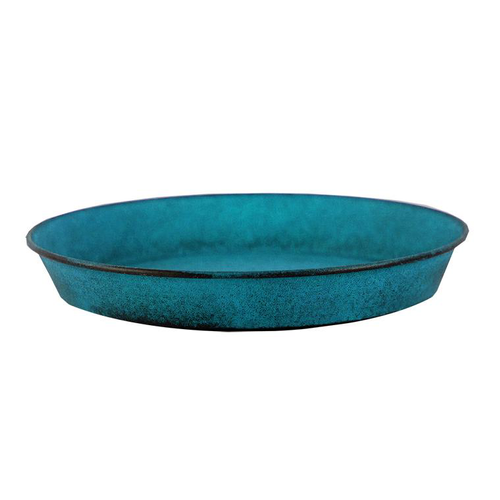 Visuel 1 du produit Soucoupe pot Reb en acier bleu mat Ø 26,5 x H 3,5 cm