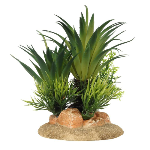 Visuel 1 du produit Décor aquarium palmiers coloris vert Taille S - 13,5 x 10 x 16 cm