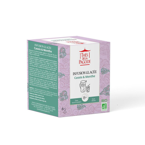 Visuel 1 du produit Infusion glacée cassis menthe bio Thés de la pagode - 6 infusettes