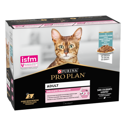 Visuel 1 du produit Pâtée pour chat delicate au poisson Pro plan 10 x 85 g