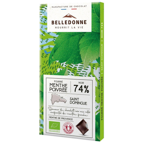 Visuel 1 du produit Tablette fourrée menthe bio Belledonne - 80 g