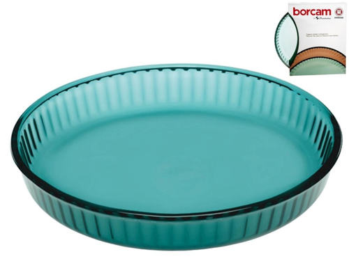 Visuel 1 du produit Plat à tarte en verre bleu transparent - Ø 31,9 cm