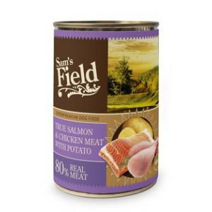 Visuel 1 du produit Boîte de pâtée pour chien au saumon et au poulet Sam's Field - 400 g