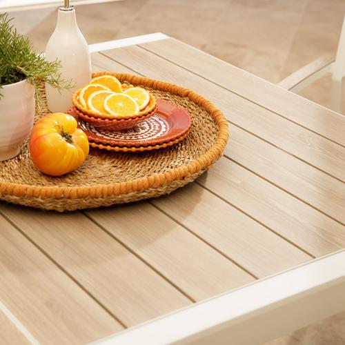 Visuel 7 du produit Table Calla avec allonges coloris blanc en aluminium - 220/340 x 100 cm