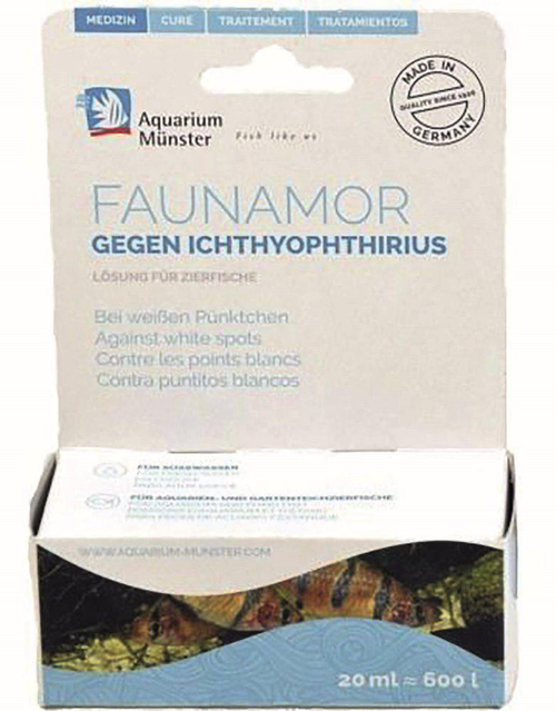 Visuel 1 du produit Médicament antiparasitaire pour aquarium Dewerse Faunamor Points Blancs - 20 ml