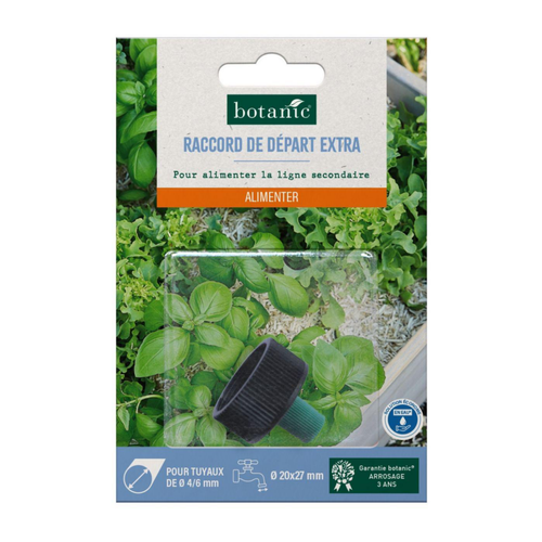 Visuel 1 du produit Raccord de départ Extra - Ø 20 x 27 mm tuyau Ø 4/6 mm botanic® - Arrosage goutte à goutte