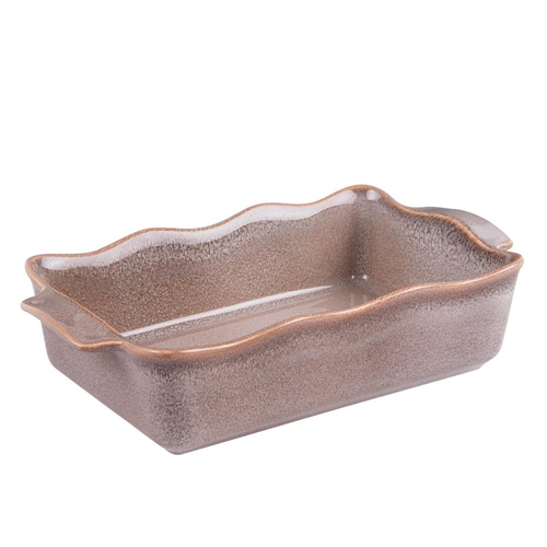 Visuel 1 du produit Plat à four rectangulaire en porcelaine marron Ely - 27 x 16 x H 7 cm