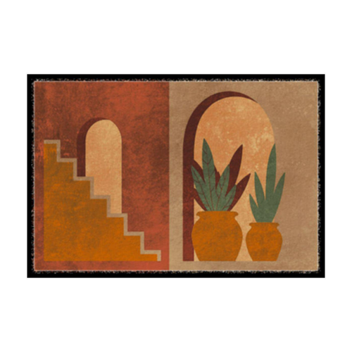 Visuel 1 du produit Tapis absorbant intérieur Sweetsol imprimé Patio - 60 x 40 cm