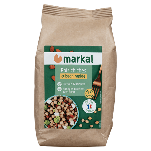 Visuel 1 du produit Pois chiches bio cuisson rapide Markal - 400 g