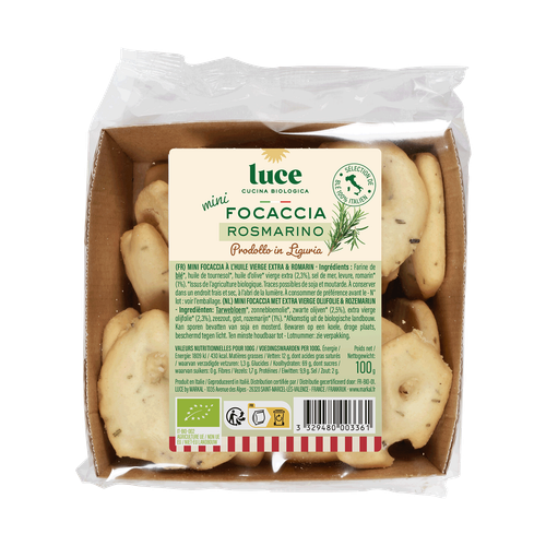 Visuel 1 du produit Mini focaccia romarin bio Luce - 100 g