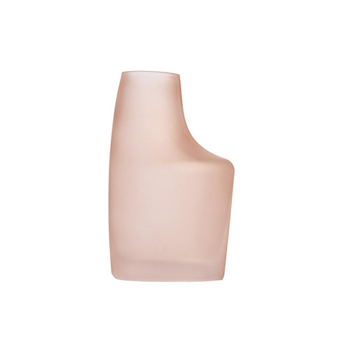 Visuel 1 du produit Vase en verre coloris rose Socco – 14,5 x 10 x H 23,5 cm