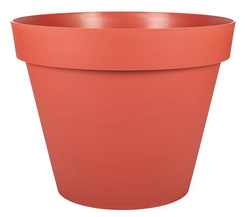 Visuel 1 du produit Pot rond en plastique coloris terre battue EDA Toscane - Ø 80 x H 66 cm