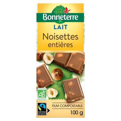 Visuel 1 du produit Chocolat lait noisettes entieres 100 g