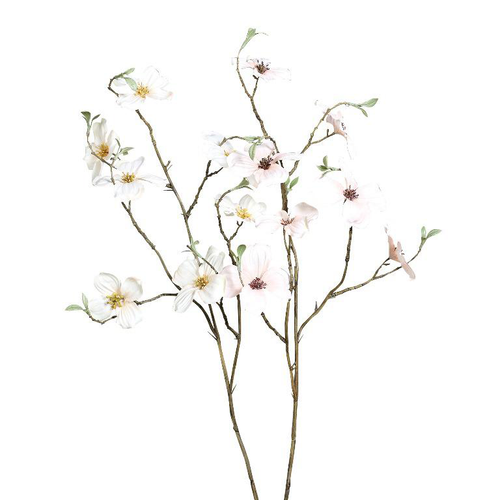 Visuel 1 du produit Branche artificielle de cornouiller coloris rose - 75 cm