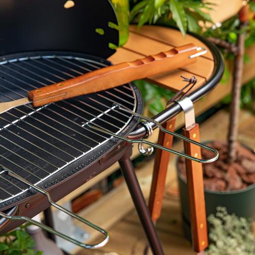 Visuel 3 du produit Barbecue charbon Mini chef tube rond 2 tablettes - 101 x 56 x 89 cm