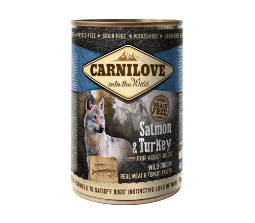 Visuel 1 du produit Pâtée pour chien au saumon et à la dinde Carnilove - 400 g