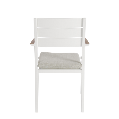 Visuel 3 du produit Fauteuil Calla coloris blanc en aluminium - 58,5 x 55,5 x 90 cm
