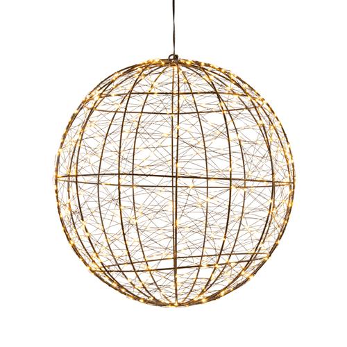 Visuel 1 du produit Décoration lumineuse de Noël boule micro LED blanc orangé flash minuterie variateur intérieur extérieur - Ø 35 cm