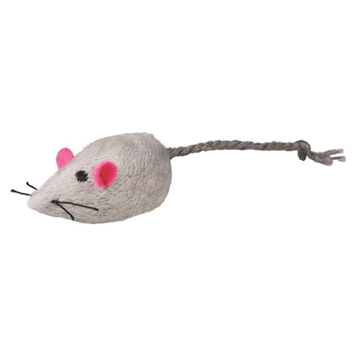 Visuel 1 du produit Jouet pour chat en peluche coloris gris souris cloche Trixie - 5 cm