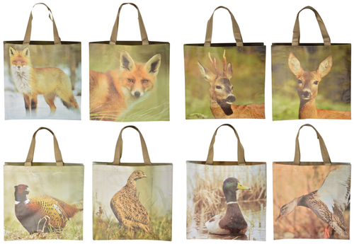 Visuel 1 du produit Sac de courses illustration faune sauvage - 39,5 x 14,5 x 40 cm