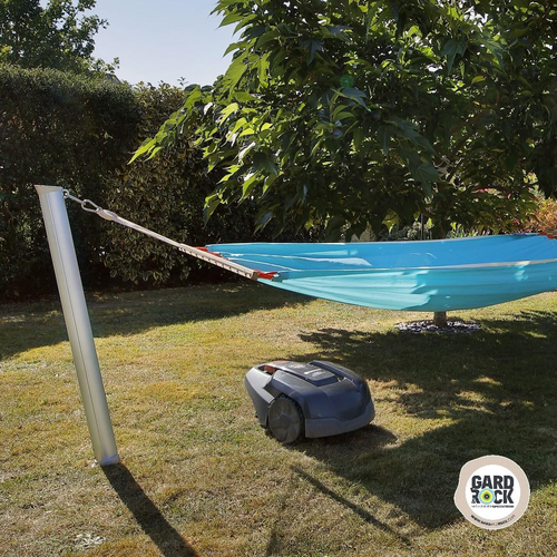 Visuel 7 du produit Poteau pour hamac amovible coloris gris en aluminium Gard&Rock - Ø 10 cm x 1,15 m