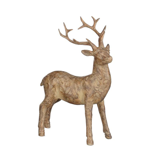 Visuel 1 du produit Figurine de renne marron en résine - 18 x 8,5 x 25 cm