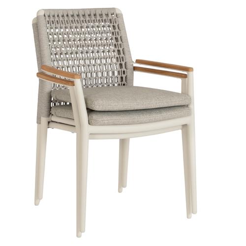 Visuel 3 du produit Fauteuil Maddox alu/teck/corde