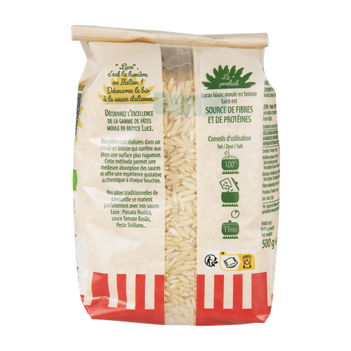 Visuel 2 du produit Orzo blancs bio Luce - 500 g